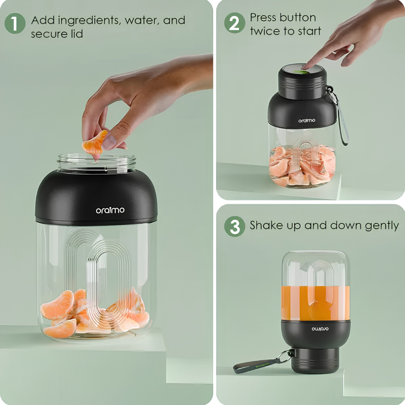 خلاط عصير Oraimo SmartBlender Cup بسعة 1 لتر – رمادي جرافيت