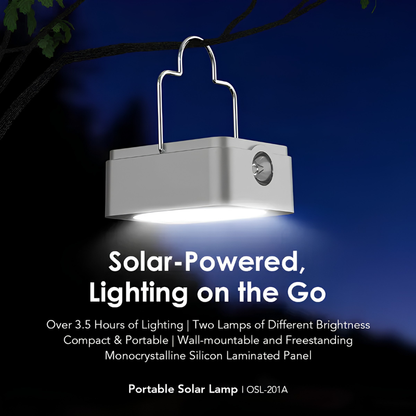 مصباح Oraimo SmartLamp Solar يعمل بالطاقة الشمسية ببطارية 450 مللي أمبير – عبوة قطعتين – أبيض