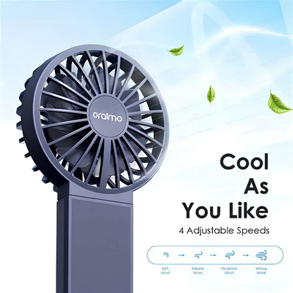 مروحة يدوية Oraimo Smart Handheld Fan قابلة للطي بشفرتين – أزرق