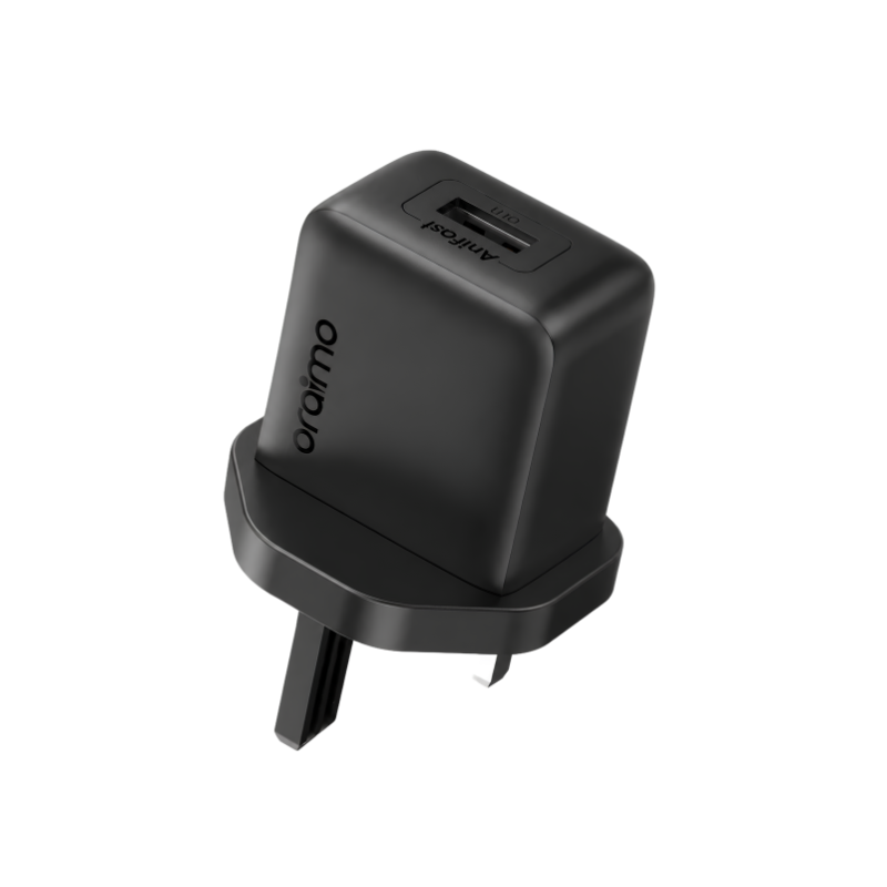 شاحن حائط Oraimo PowerMate 101 بقدرة 10 واط مع كابل Lightning بطول 1 متر – أسود