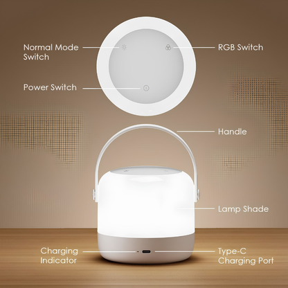 مصباح Oraimo SmartLamp Go الليلي RGB بقدرة 4.5 واط – أبيض