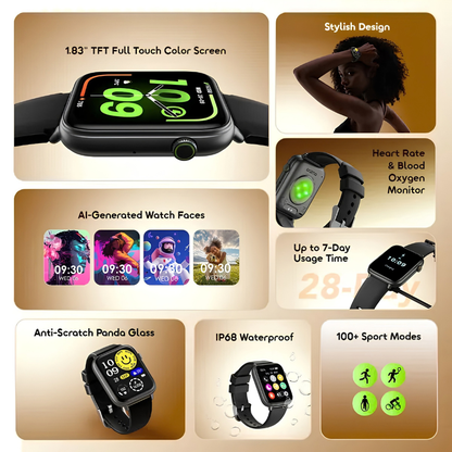 ساعة Oraimo Watch 6N الذكية – أسود