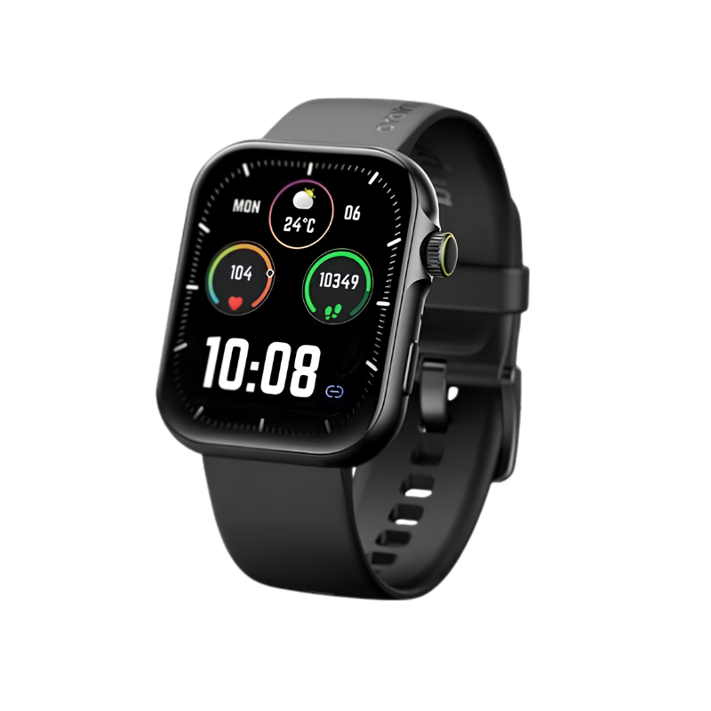 ساعة Oraimo Smart Watch ES2 الذكية بشاشة AMOLED مقاس 1.95 بوصة – أسود