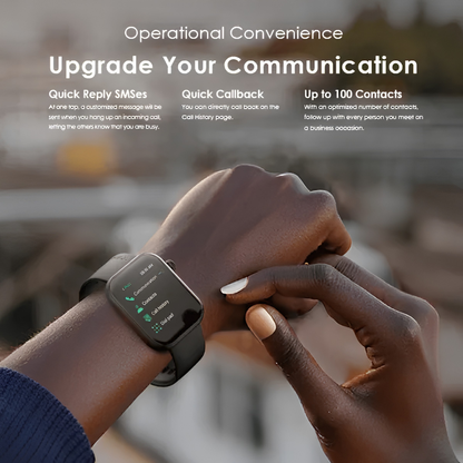ساعة Oraimo Smart Watch ES2 الذكية بشاشة AMOLED مقاس 1.95 بوصة – أسود