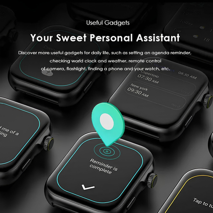 ساعة Oraimo Smart Watch ES2 الذكية بشاشة AMOLED مقاس 1.95 بوصة – أسود