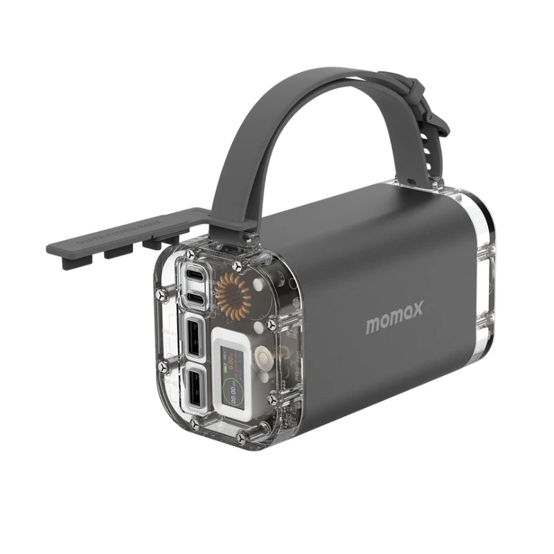 باور بانك موماكس iPowerstone Mini PB03E بسعة 40000mAh وشحن USB-C حتى 100 واط - رمادي فضائي - صورة 1