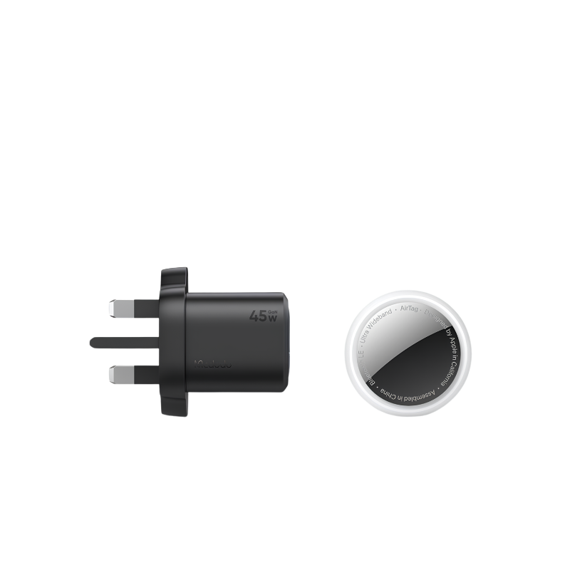 Mcdodo Ultimate Mini 45W GaN USB-C Charger with C-C Cable | Black and White Black