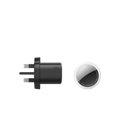 Mcdodo Ultimate Mini 45W GaN USB-C Charger with C-C Cable | Black and White Black