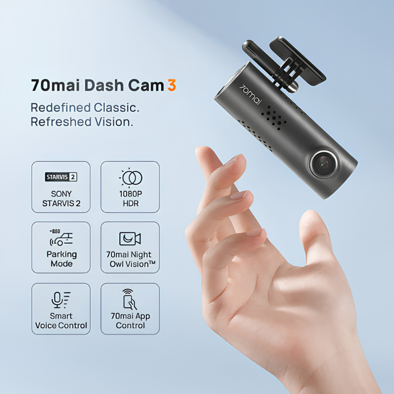 70mai Dash Cam 3 M200 1080p HDR Front Dash Cam