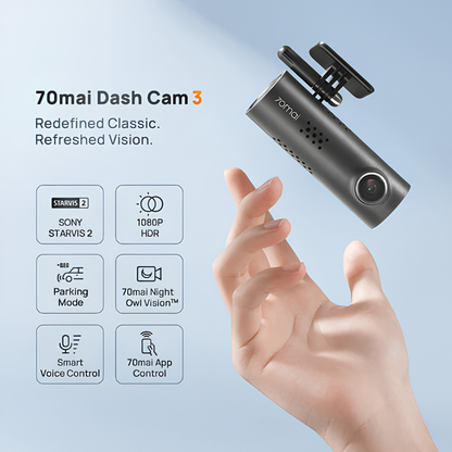 70mai Dash Cam 3 M200 1080p HDR Front Dash Cam