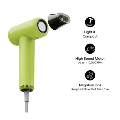 Momax 1-Care Hair Mini HL13UKG Ionic Hair Dryer | Green