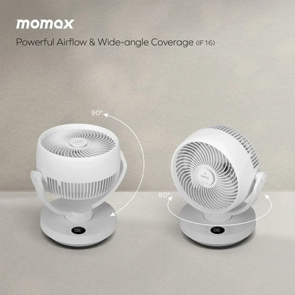 Momax Airoma IF16UKW 3D Air Circulation Diffuser Fan | White