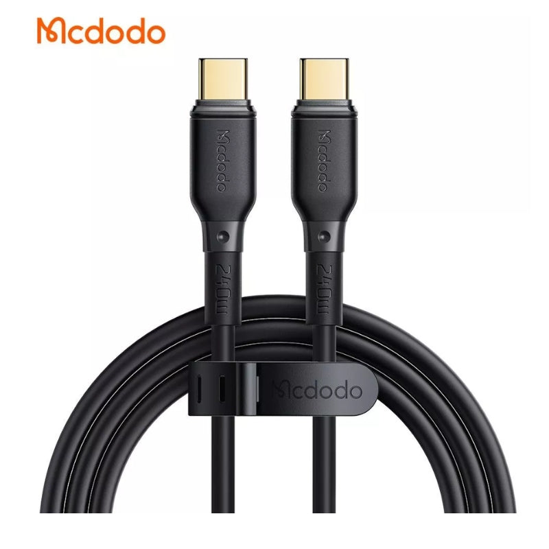 كابل Mcdodo CA-3310 من USB-C إلى USB-C، 240W، 1.2 متر، أسود | Mcdodo CA-3310 USB-C to USB-C Cable, 240W, 1.2m, Black — Default Title