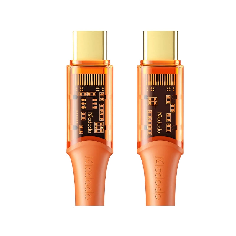 كابل Mcdodo CA-2113 من USB-C إلى USB-C، 100W، 1.8 متر، برتقالي | Mcdodo CA-2113 USB-C to USB-C Cable, 100W, 1.8m, Orange — Default Title