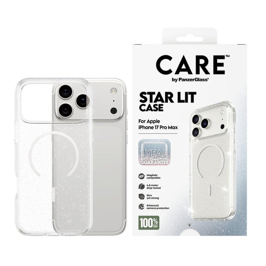 كفر CARE by PanzerGlass Star Lit CR54426 مع MagSafe لهاتف iPhone 17 Pro Max | CARE Star Lit CR54426 MagSafe Case for iPhone 17 Pro Max — Default Title