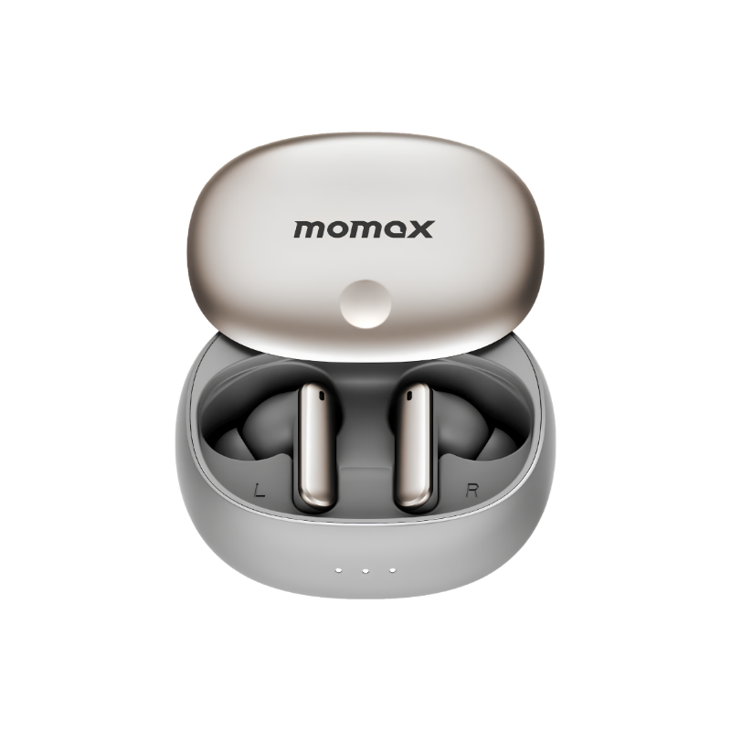 سماعات أذن Momax BT13 Vibe Lite اللاسلكية مع ANC | Momax BT13 Vibe Lite True Wireless ANC Earbuds — تيتانيوم / Titanium