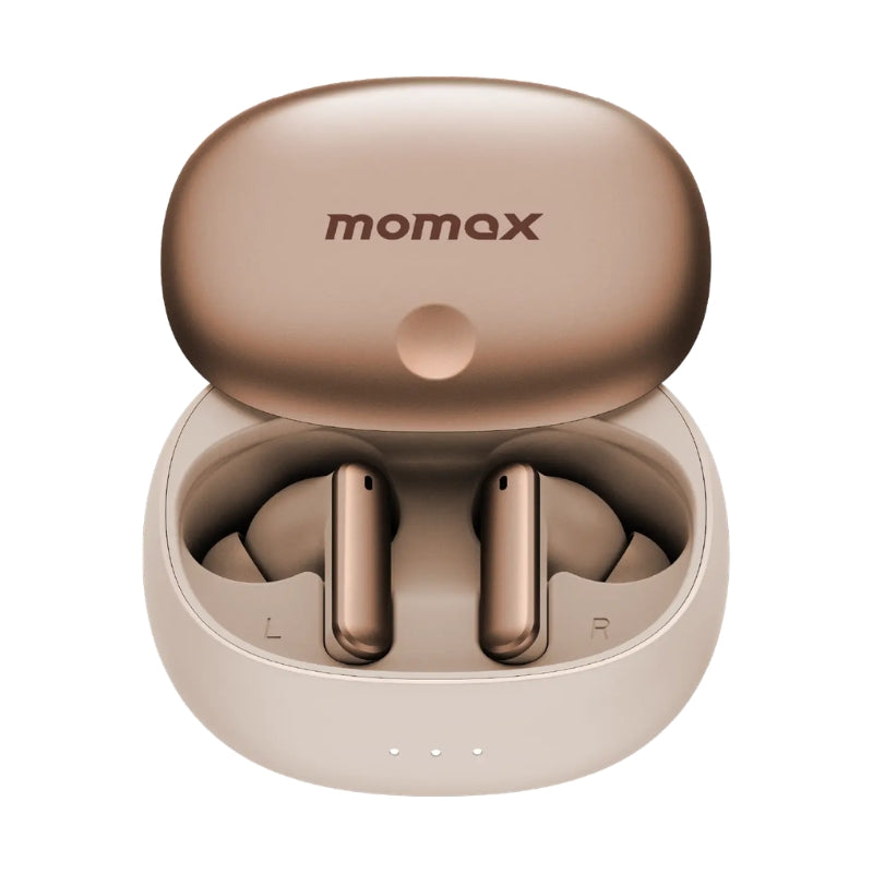سماعات أذن Momax BT13 Vibe Lite اللاسلكية مع ANC | Momax BT13 Vibe Lite True Wireless ANC Earbuds — ذهبي / Gold