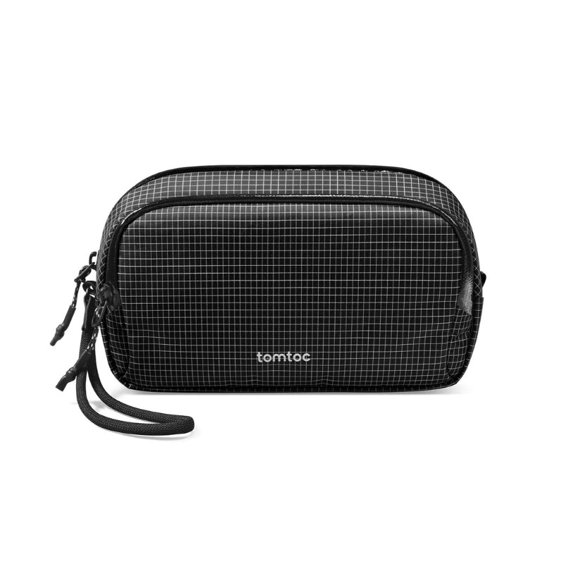 حقيبة تنظيم Tomtoc Light-T12 سعة 1.8 لتر | Tomtoc Light-T12 1.8L Accessory Pouch — أسود فاتح شبكي / Light Black Grid