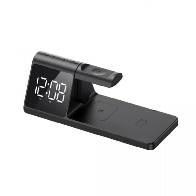 Havit W3042 3-in-1 Wireless Charging Station with Clock – Black | شاحن لاسلكي هافيت