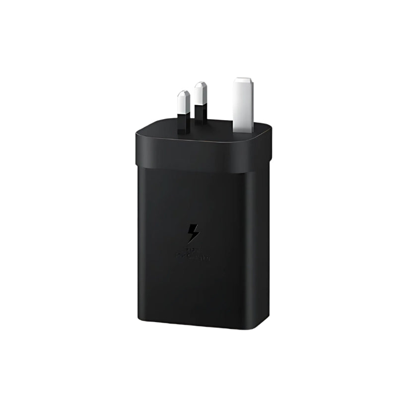 Samsung 65W Power Adapter Trio EP-T6530NBEGGB – Black UK | شاحن سامسونج ثلاثي المنافذ