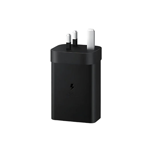 Samsung 65W Power Adapter Trio EP-T6530NBEGGB – Black UK | شاحن سامسونج ثلاثي المنافذ